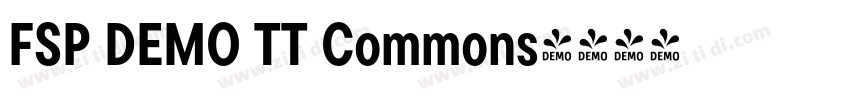 FSP DEMO TT Commons字体转换